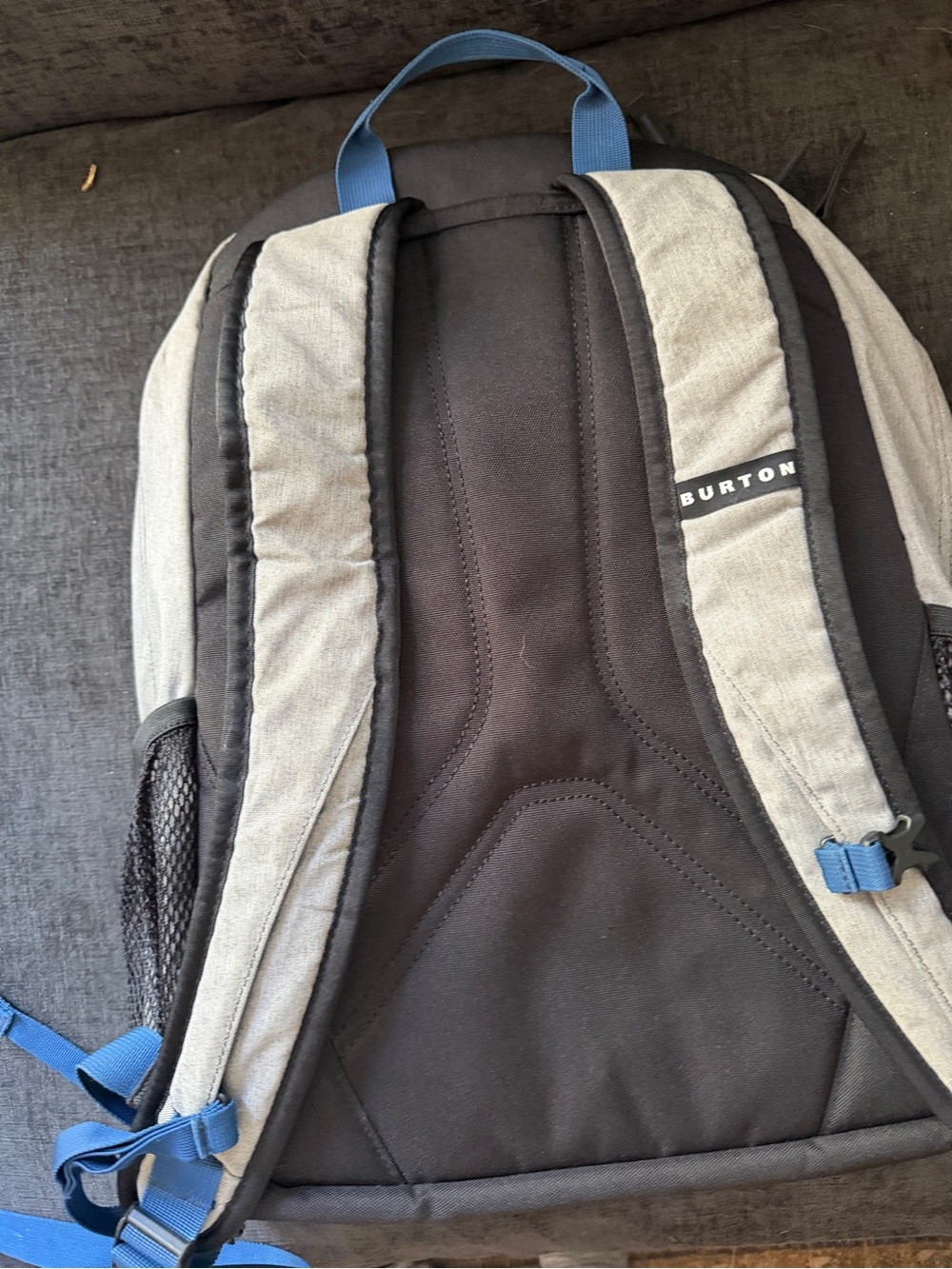 Burton Gray Backpack with Blue Accents - Picture 2 of 5